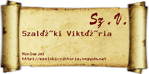 Szalóki Viktória névjegykártya
